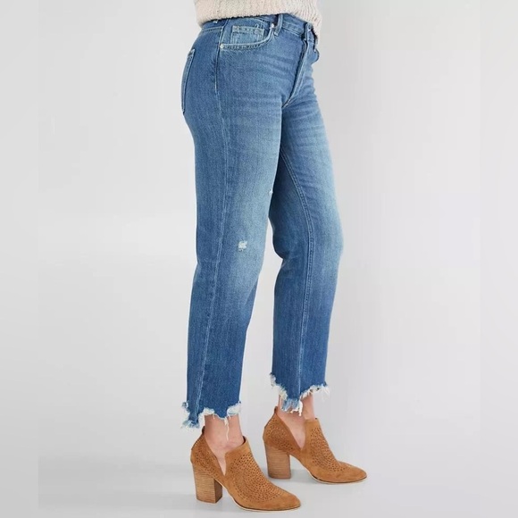 Free People We the Free Maggie mid rise straight leg cropped jeans sz 26 - Picture 2 of 14